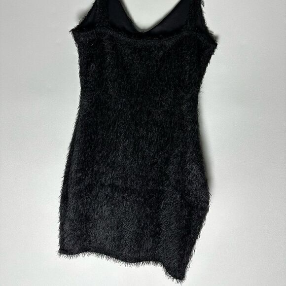 Black fuzzy cardigan and mini dress set - Picture 12 of 13